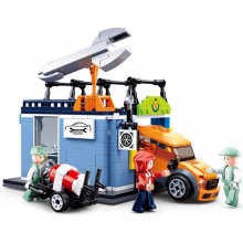 Конструктор Автосервиз с подемник и кола