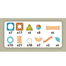 Магнитен конструктор Път с топчета - 108 части