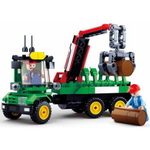 Конструктор Камион с ремарке и кран за трупи 