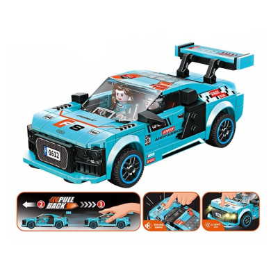  Конструктор Кола със звук и светлина - PULL BACK