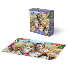 Пъзел лентикулярен 3D CAT SELFIE - 48 елемента