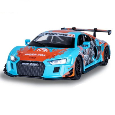 Метална кола AUDI R8 LMS със звук, светлина и отварящи се врати - (1:24)