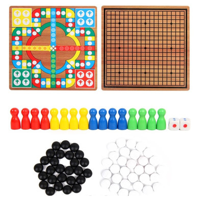 Дървена логическа игра - 3 в 1