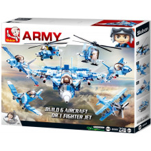 Конструктор Самолет изстребител - 6 в 1