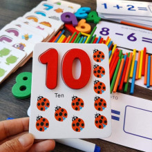 Дървена игра Математика