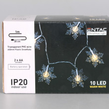 Коледни лампички - снежинки