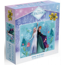Пъзел лентикулярен 3D FROZEN - 100 елемента