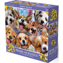 Пъзел лентикулярен 3D PUPPY SELFIE - 48 елемента