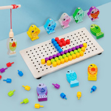 Дървена игра Мозайка и риболов - 2 в 1