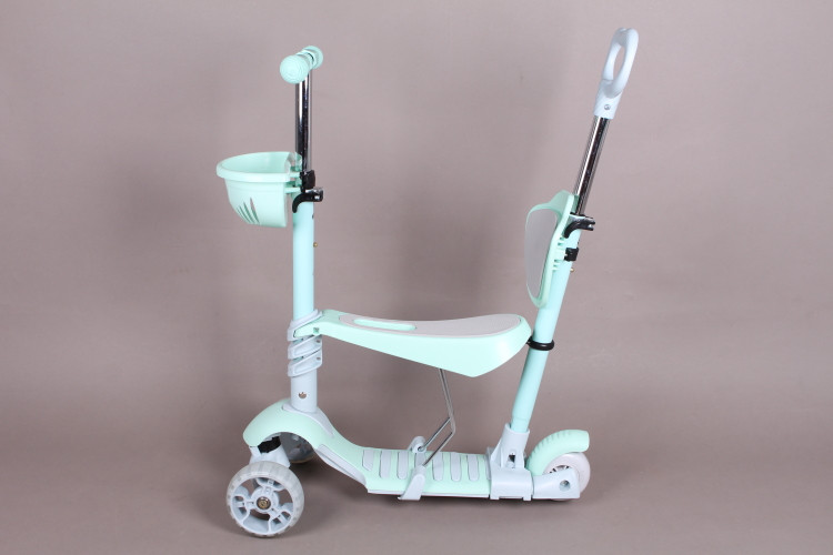 Тротинетка със седалка, светещи колела и родителски контрол - 5 в 1