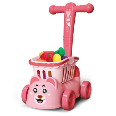 Количка за пазаруване с плодове и зеленчуци