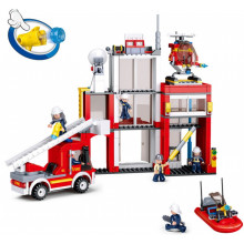 Конструктор Пожарна станция с пожарни машини
