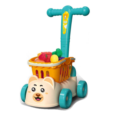 Количка за пазаруване с плодове и зеленчуци