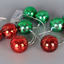 Светещи коледни топки - цветни