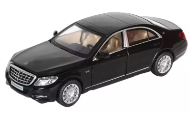 Метална кола MERCEDES - BENZ S 600 с отварящи се врати - PULL BACK - (1:32)