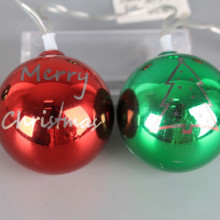 Светещи коледни топки - цветни