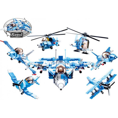 Конструктор Самолет изстребител - 6 в 1