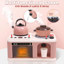 Печка с посуда и продукти