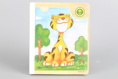 Дървена книга - пъзел - Животни - 6 в 1