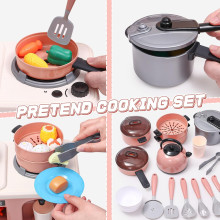 Печка с посуда и продукти