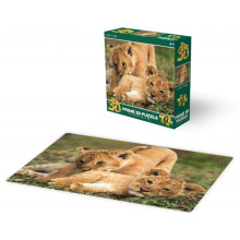 Пъзел лентикулярен 3D LION CUBS - 63 елемента