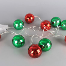 Светещи коледни топки - цветни