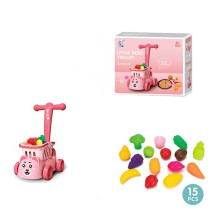 Количка за пазаруване с плодове и зеленчуци