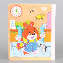 Дървена книга - пъзел - Животни - 6 в 1