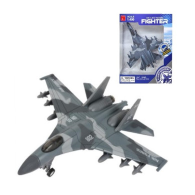 Метален самолет изтребител SU-35 - PULL BACK