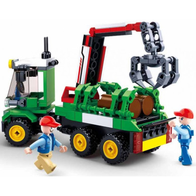 Конструктор Камион с ремарке и кран за трупи 