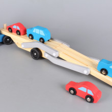 Автовоз с 4 коли - дървен