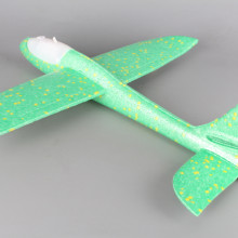 Светещ стиропорен самолет за хвърляне - 48 см