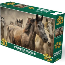 Пъзел лентикулярен 3D HORSES - 500 елемента