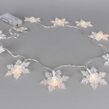 Коледни лампички - снежинки