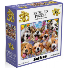 Пъзел лентикулярен 3D PUPPY SELFIE - 48 елемента