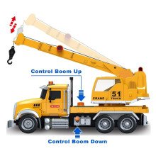 Камион с кран със звук и светлина - инерционен