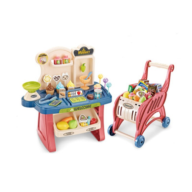 Супермаркет с количка за пазаруване