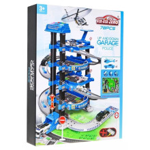 Паркинг на 4 етажа с елеватор, 2 коли и хеликоптер