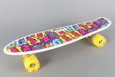 Скейтборд със светещи колела - 55 см 