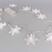 Коледни лампички - снежинки