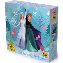 Пъзел лентикулярен 3D FROZEN - 100 елемента