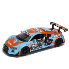 Метална кола AUDI R8 LMS със звук, светлина и отварящи се врати - (1:24)