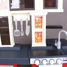 Кухня със светещи керамични котлони, реалистични звуци и мивка с течаща вода - 84 см