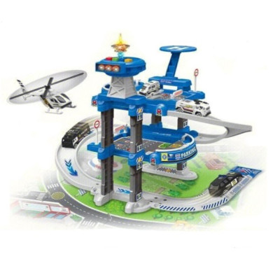 Полицейски паркинг с кола сменяща цвета си