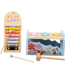 Дървена интерактивна играчка - 3 в 1
