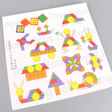 Дървен пъзел Танграм - 125 елемента