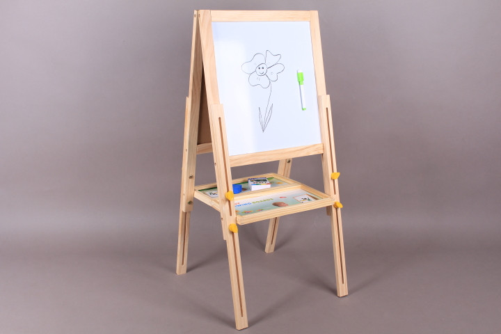 Дървена ученическа дъска за писане и рисуване - 106 см.