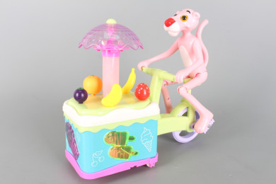 Розова пантера с количка за сладолед