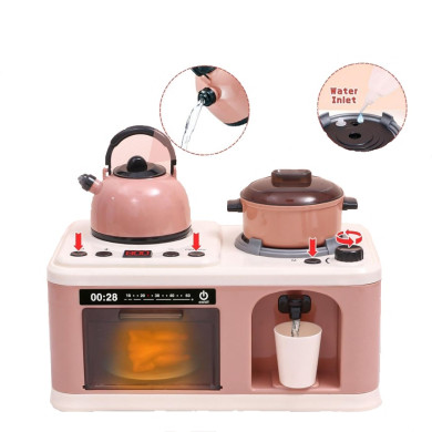 Печка с посуда и продукти