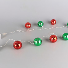 Светещи коледни топки - цветни